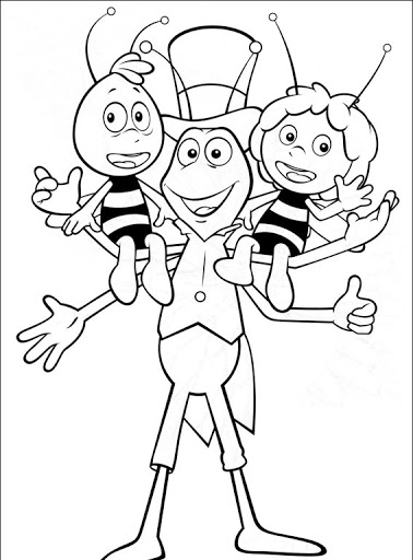 Online coloring book: Coloring page Willy and Maja